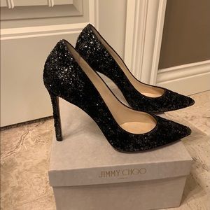 Jimmy Choo Black/Anthracite Romy 100